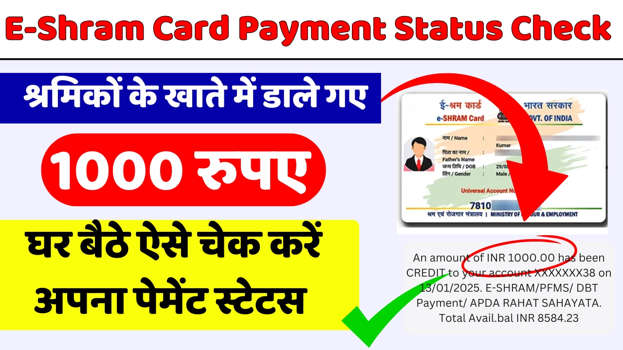 E-Shram Card Payment Status Check
